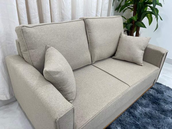Sofá 2 lugares Slim 1.40m - Bege Linho - Imagem 8