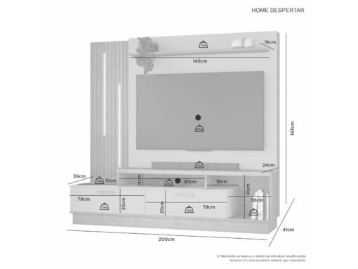 Home Despertar 65" - Cinamomo/Off White - Imagem 3