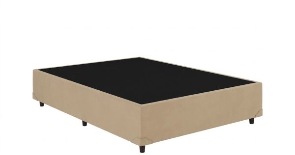 Base Box Silmer Casal  Bege Corino- 138X188X26