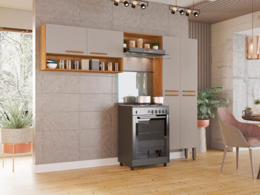 Cozinha Madri 3 peças - Cinamomo/Off White - Imagem 4