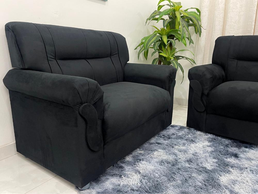 Conjunto de sofá 2 x 3 lugares REF 5014 - Preto - Imagem 4