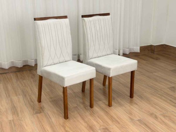 Conjunto Cadeiras Sara 2 unidades - Cinamomo/Bege